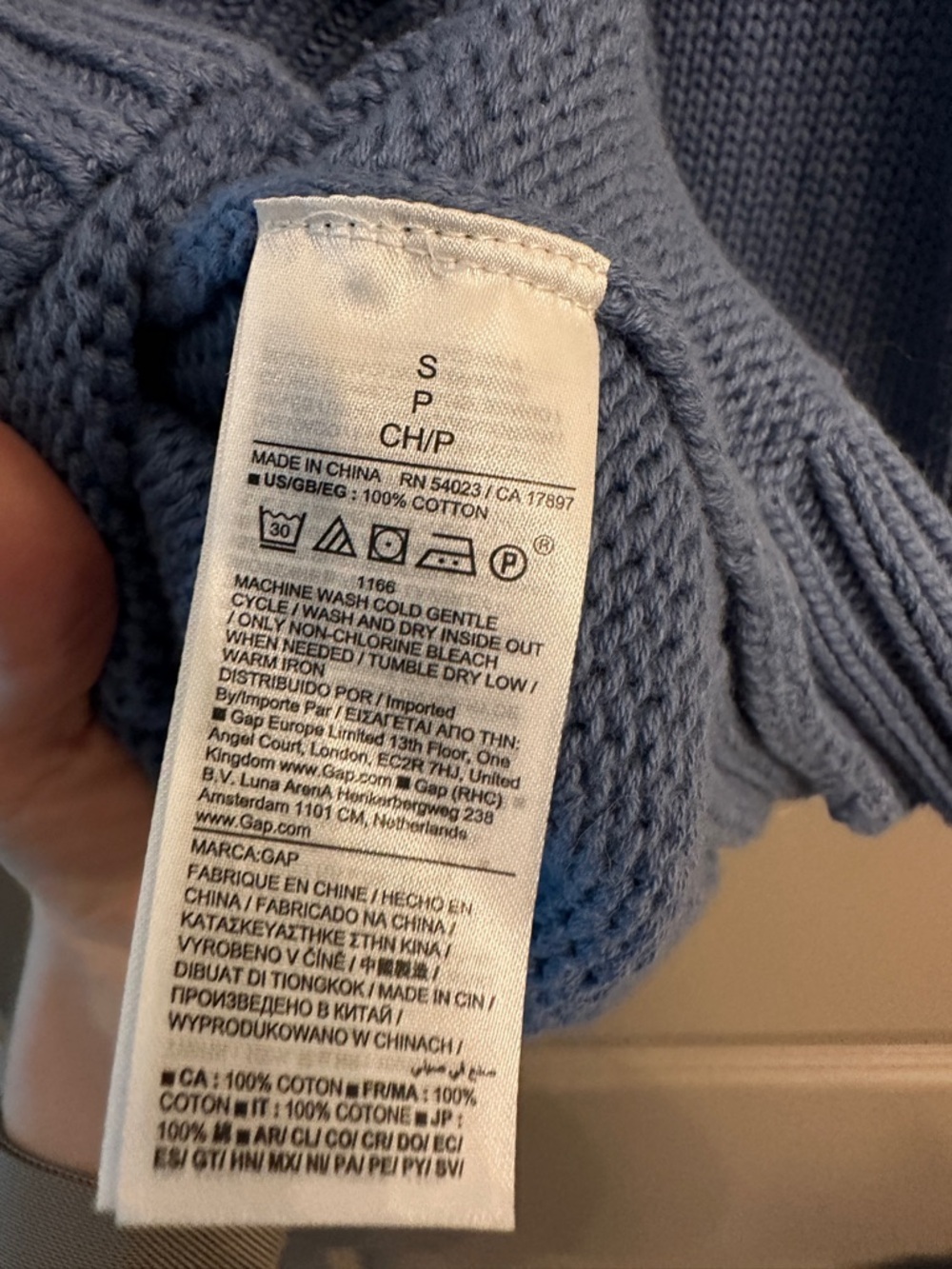 Gap 100% Cotton Oversized Boyfriend Sweater in blue - Picture 5 of 5